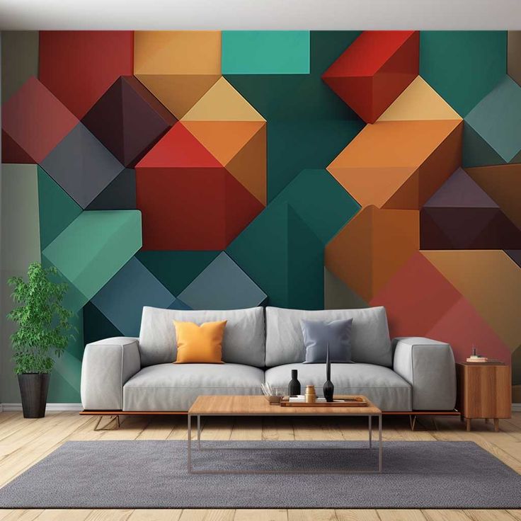 Decorative wallpaper pattern with gold and birds